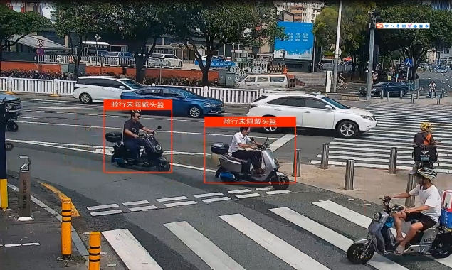 骑行佩戴头盔识别