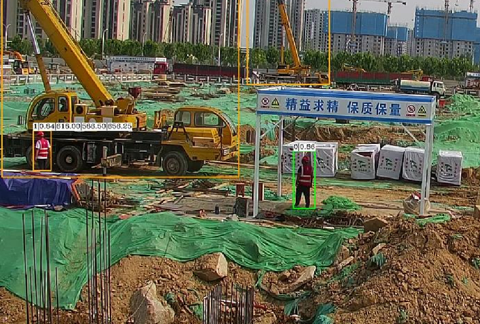 Crane Boom Underneath Person Detection