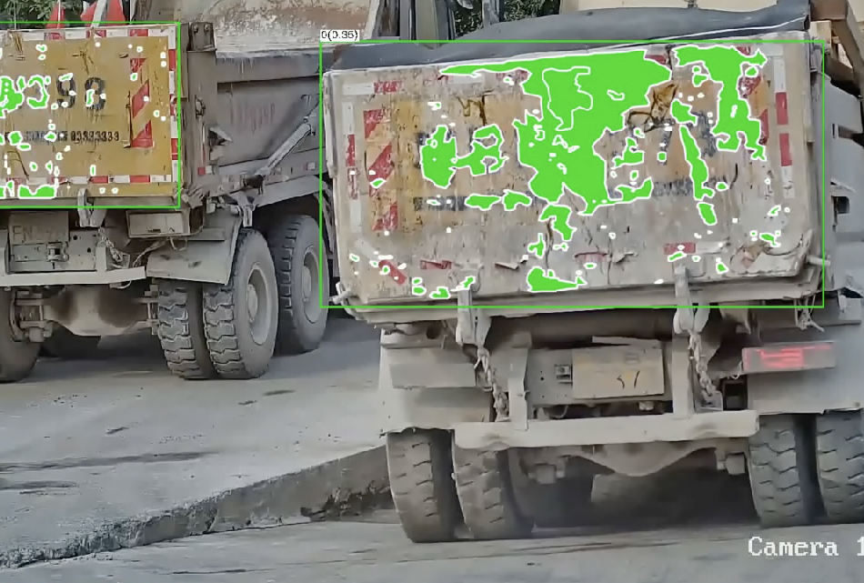 Dump Truck Tail Dirt Detection