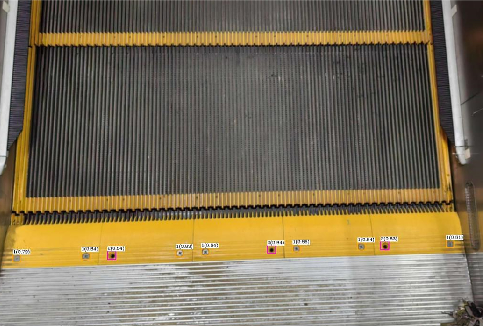 Escalator Step Plate Missing Detection